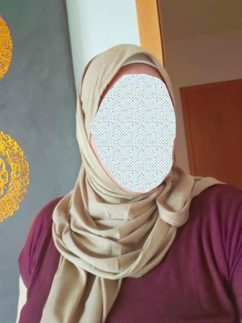 Premium jersey hijab "Mariposa" made of silk and organic cotton (beige)
