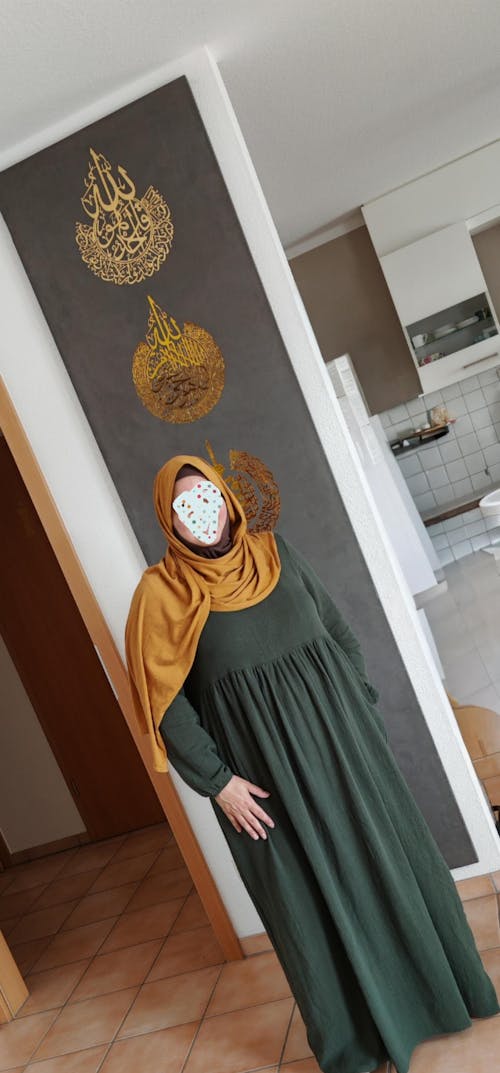Cotton Abaya "Maya" aus Baumwolle (Dark Green)