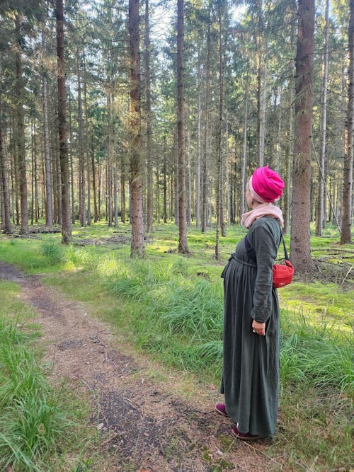 Katoenen Abaya "Maya" van katoen (Bruin)