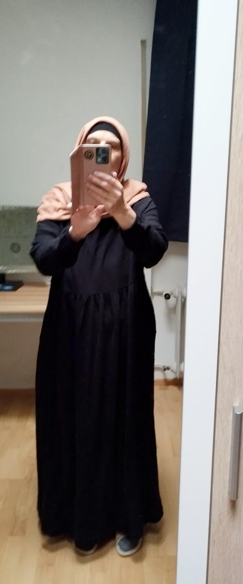 Cotton Abaya "Maya" aus Baumwolle (Black)