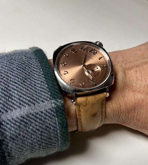 Safari™ Ostrich-Pattern Leather Strap