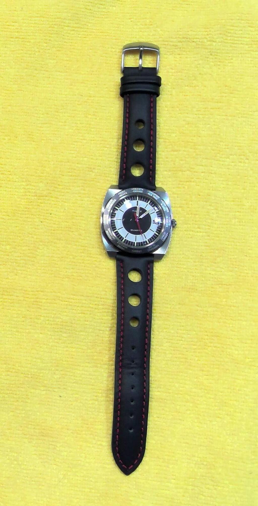 Velocity™ Elite Full Grain Leather Rally Watch Strap