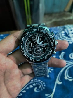 Edif*ce EFR - 539 Chronograph Working | Silver & Black |1: 1 Quality