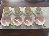 Elegant Creamy White Coffee Mug Set - 280ML Capacity