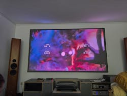 WUPRO Cinema Peacock Evo Fresnel Ultra contrast ALR Tri-Chroma Laser Fixed Frame projector Screen For UST Projector