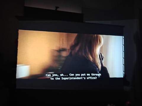 WUPRO CINEMA-LEVEL Smart Enhanced Gain Motorized Tension Floor Rising Screen For Long Throw projector