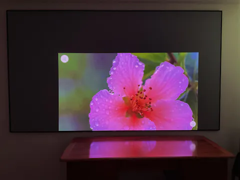 Wupro Cinema Gallery Soft Gray Matte Fixed Frame Projector Screen For Long Throw &Short Throw & UST