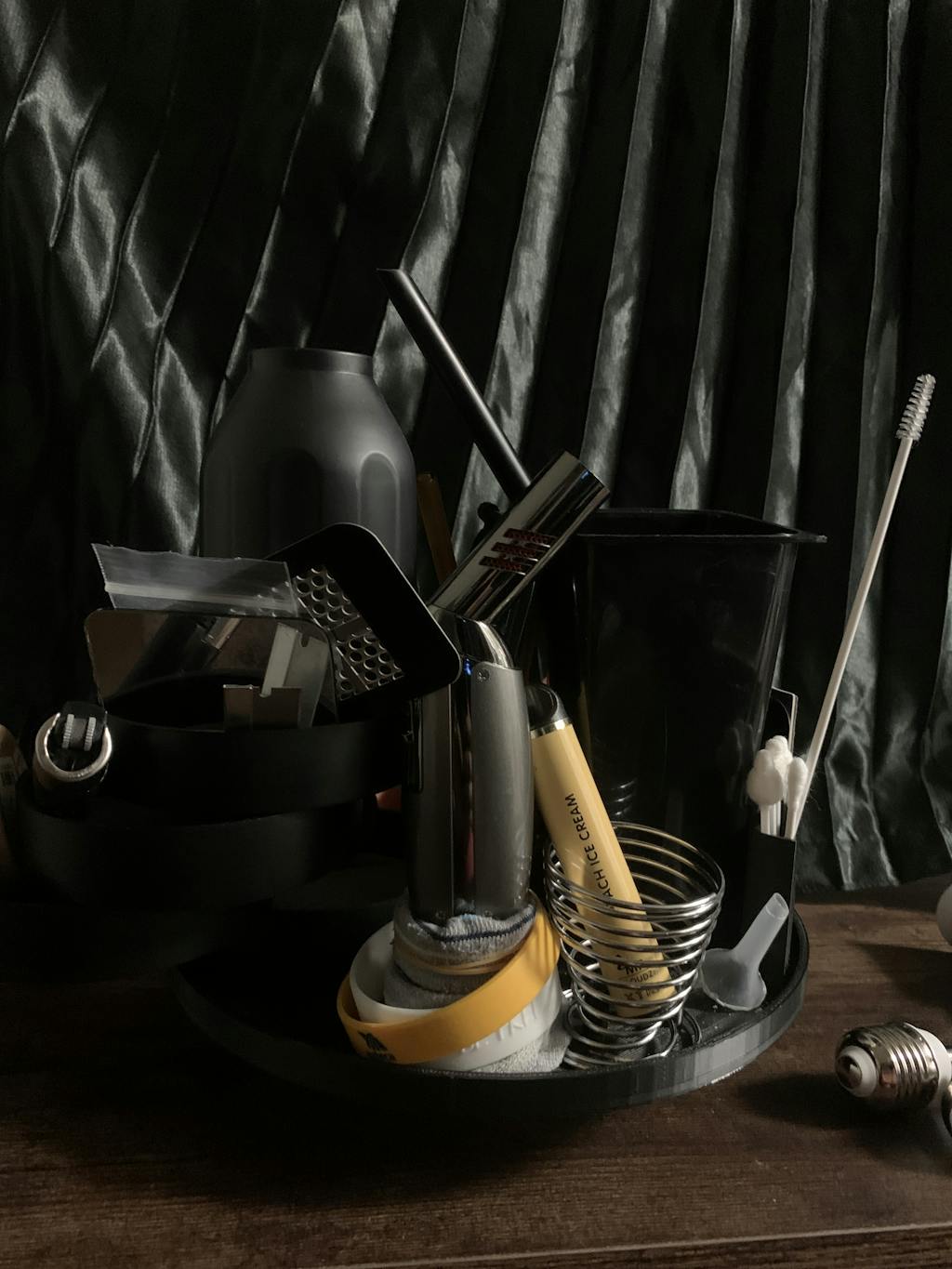 Desktop Cotton Swab Recycling Bin Dab Tools