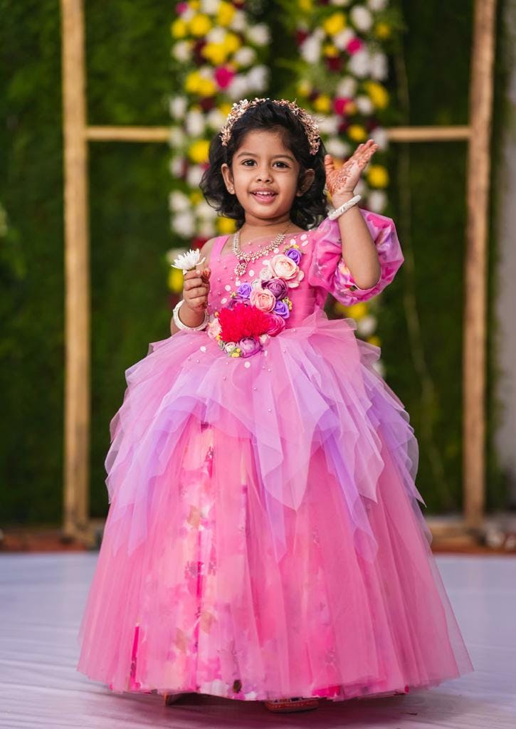 Kids One Shoulder Gown Online in India | Couture Gowns for Kids Online ...