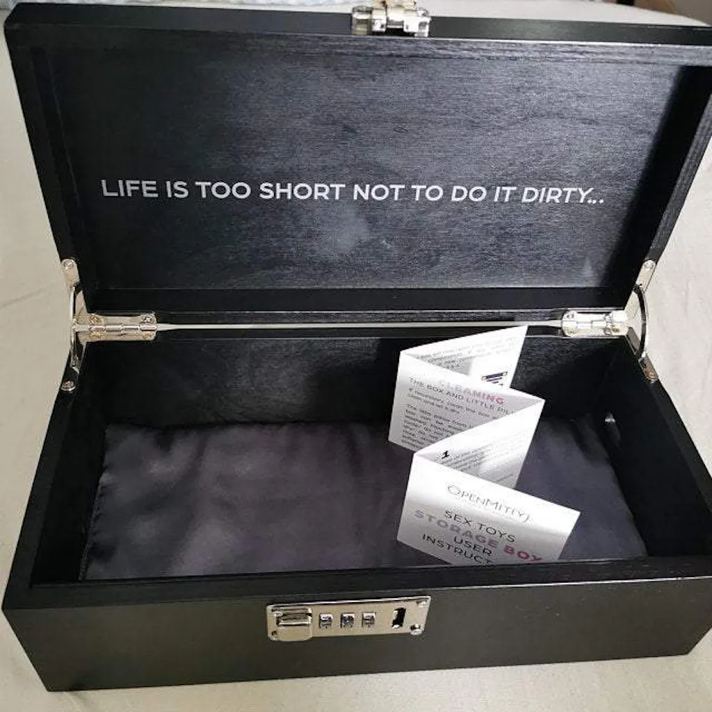 Secret Storage Box with Code Lock - Small Wooden Box with Lock ...