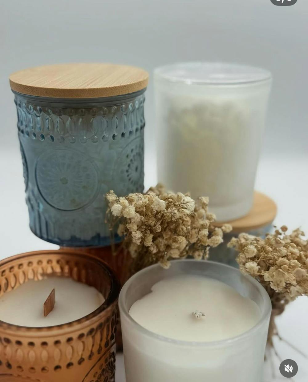 שעווה מקצועית JustWax SP500 מוכנה לשימוש, לנרות בכלים.