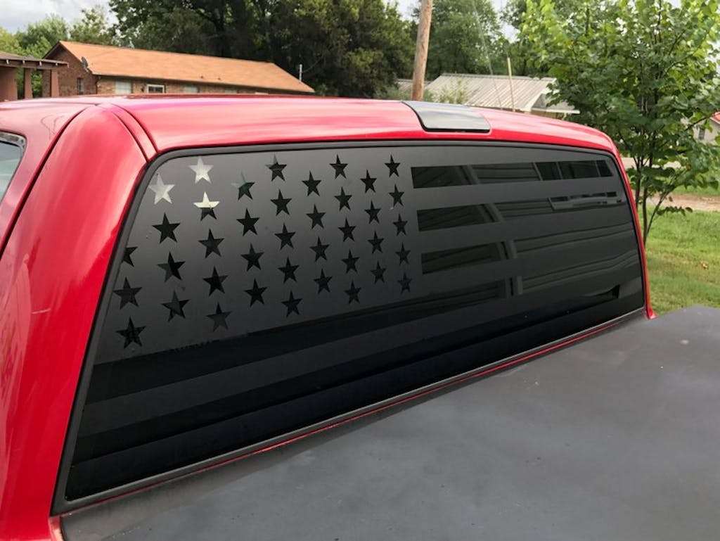 Jeep Wrangler Precut American Flag Window Decals 2011 2017 (2 Do