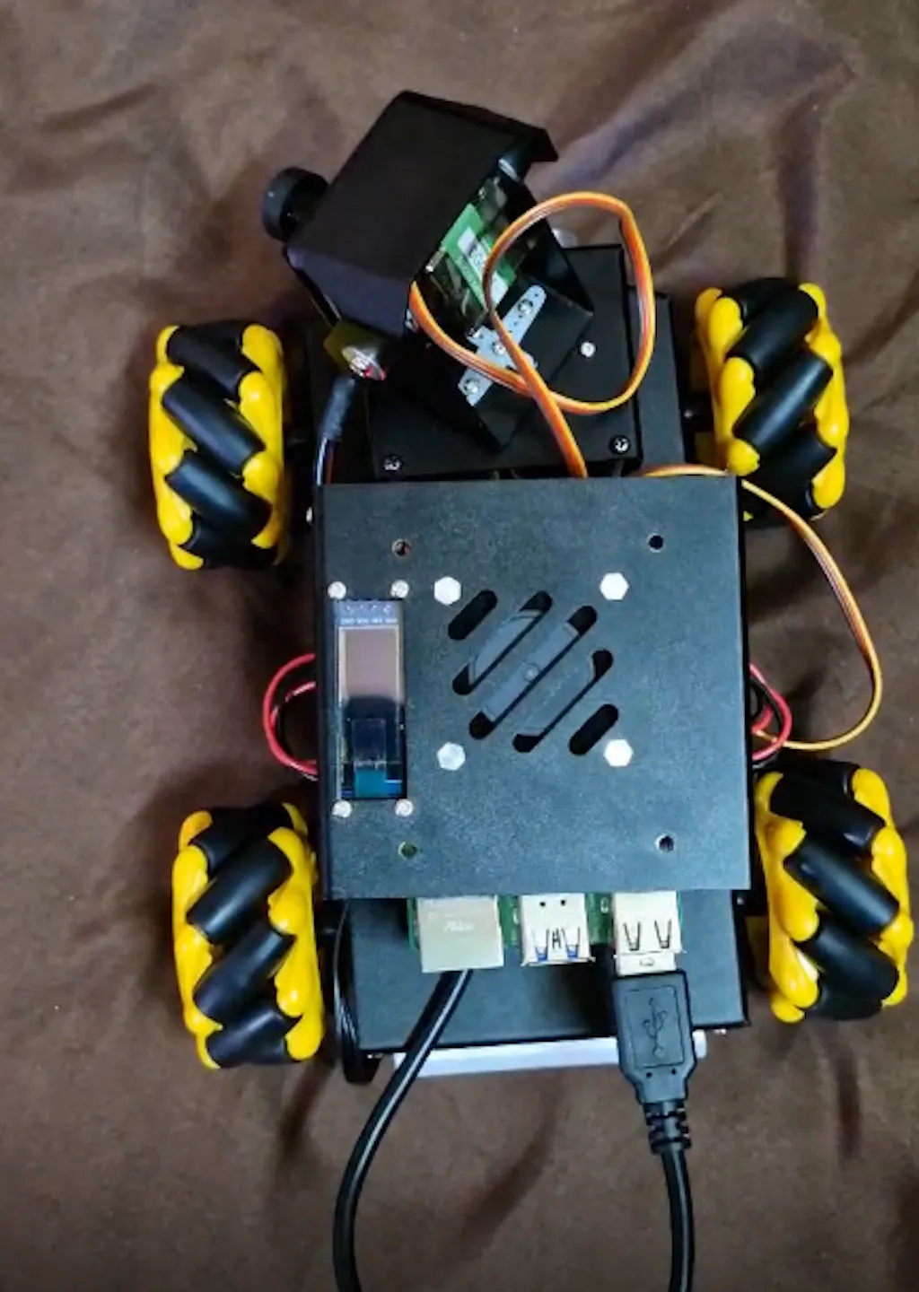 Raspbot V2 AI Vision Car With Mecanum Wheel ROS2 Humble for RPi 5