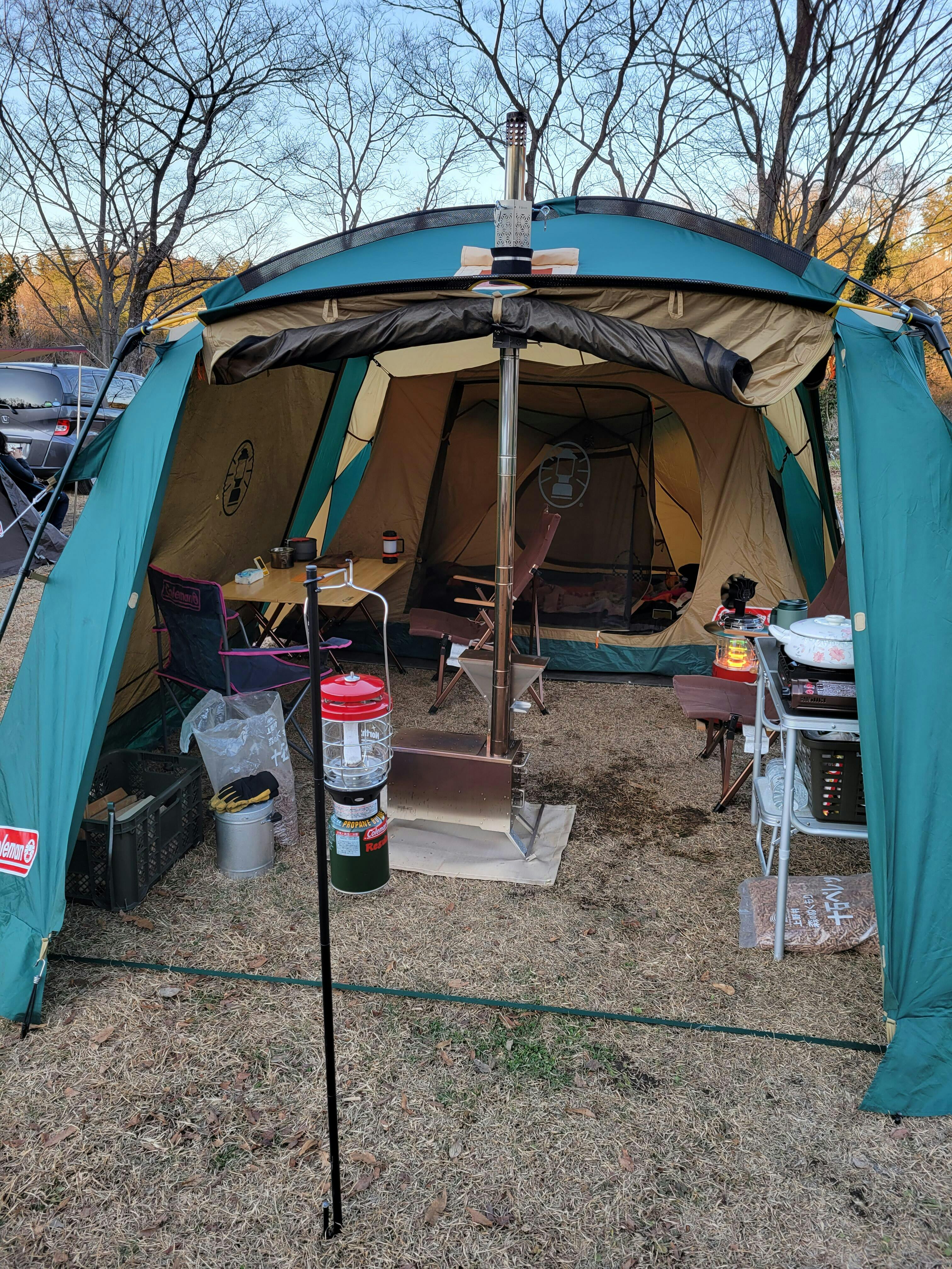 ストーブジャック テント用薪ストーブ 煙突貫通キット 秋冬キャンプの 