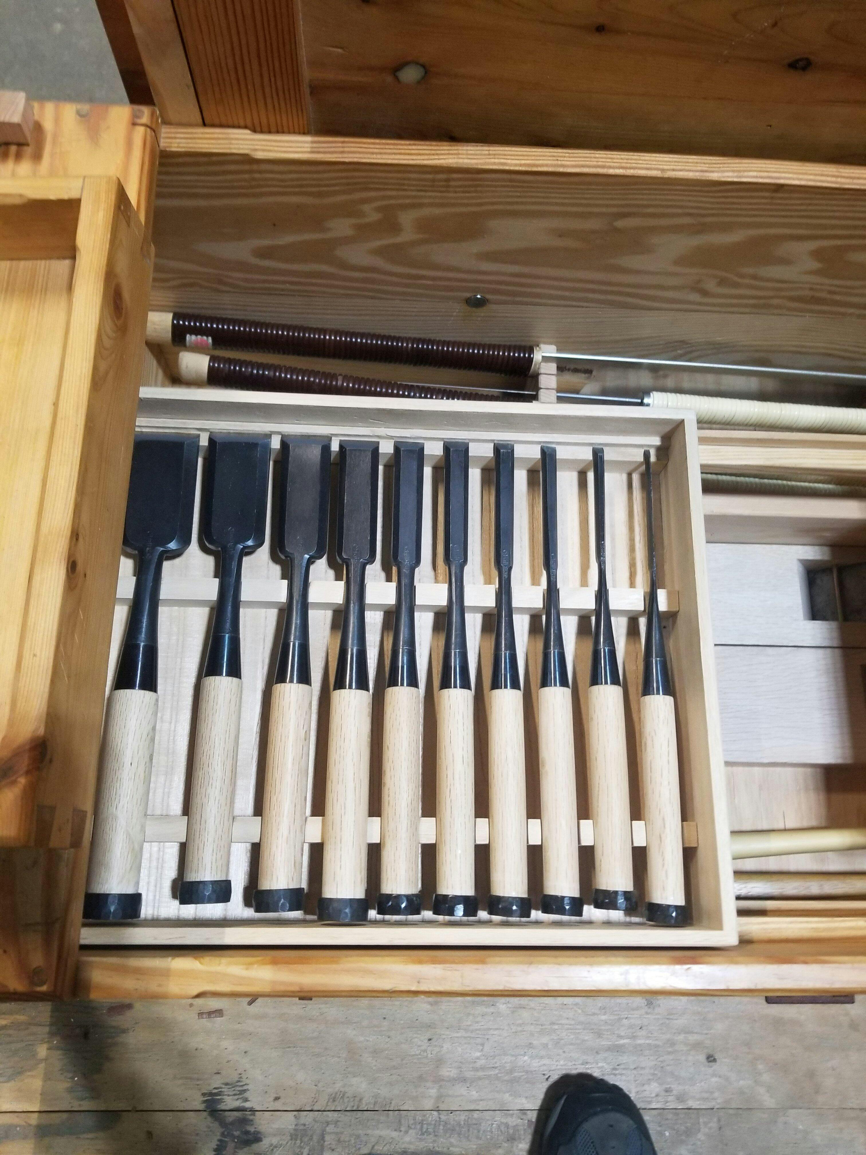 Fujihiro Medium timber chisels set by Chuutarou Imai 今井忠太郎作