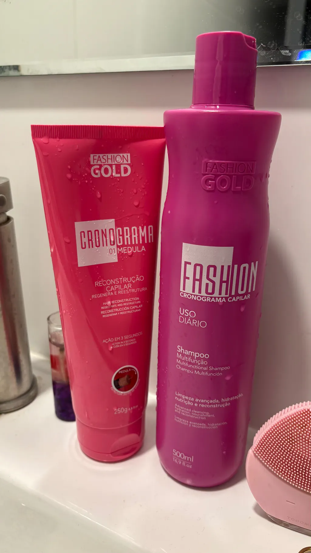 Kit Capillaire Ybera Fashion Gold – 3 X 250g – Lissant, Kératine – Neuf