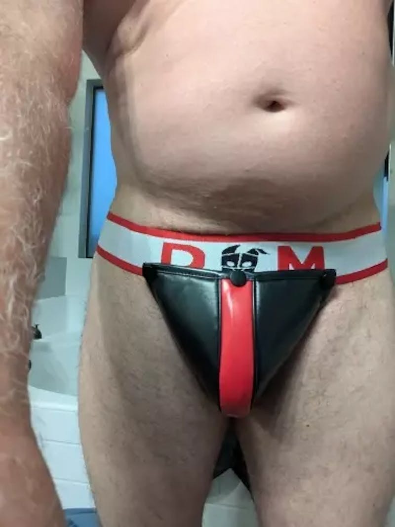 Men’s Adjustable Leather Gym Harness & Detachable Thong - HDZ028