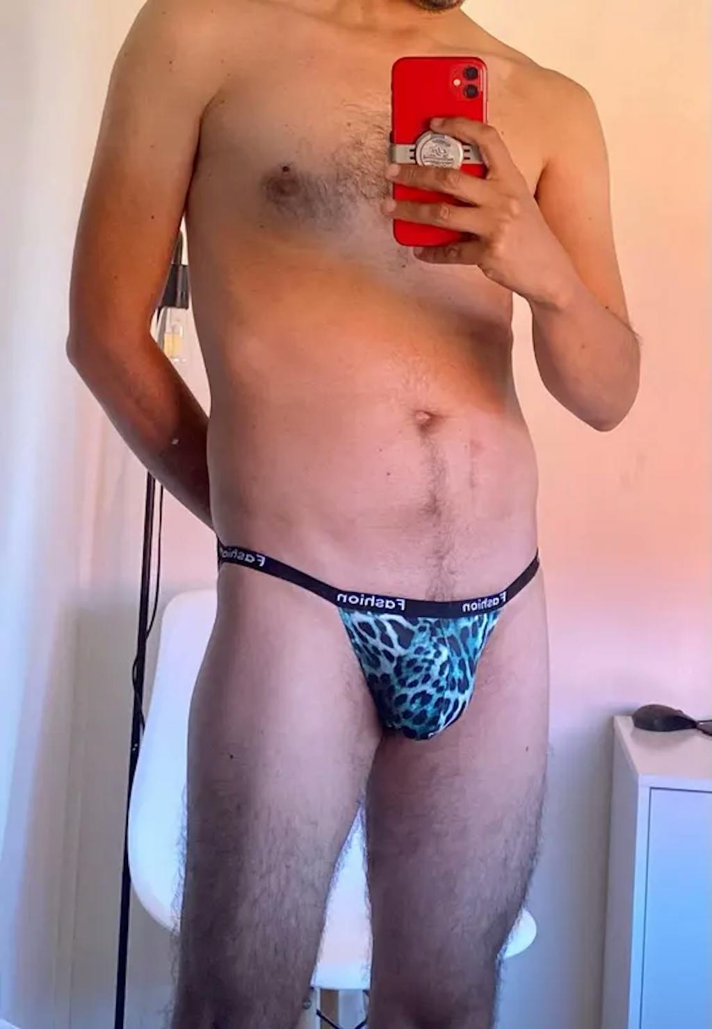 Sexy Leopard Pouch G-String Thong - DZK080