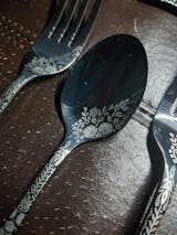 Flatware Set with Unique Floral Laser Design(20 Pcs)