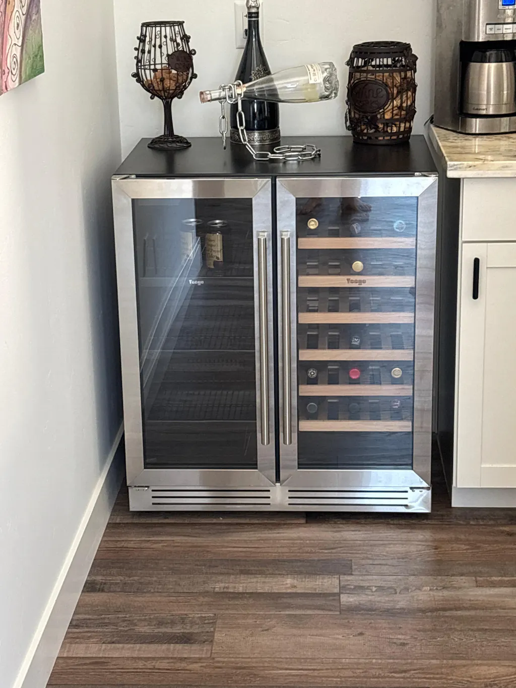 Yeego 30” French Door Wine Beverage Fridge