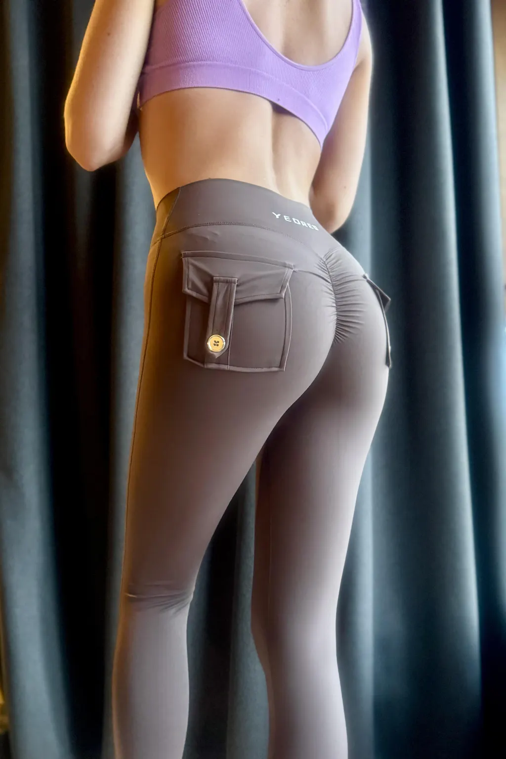YEOREO CoreFlex Leggings Cargo Da Allenamento Con Tasche Per Donna - Effetto Sollevamento Glutei, A Prova Di Squat, Non Trasparenti, Per Palestra, Yoga E Corsa - 2