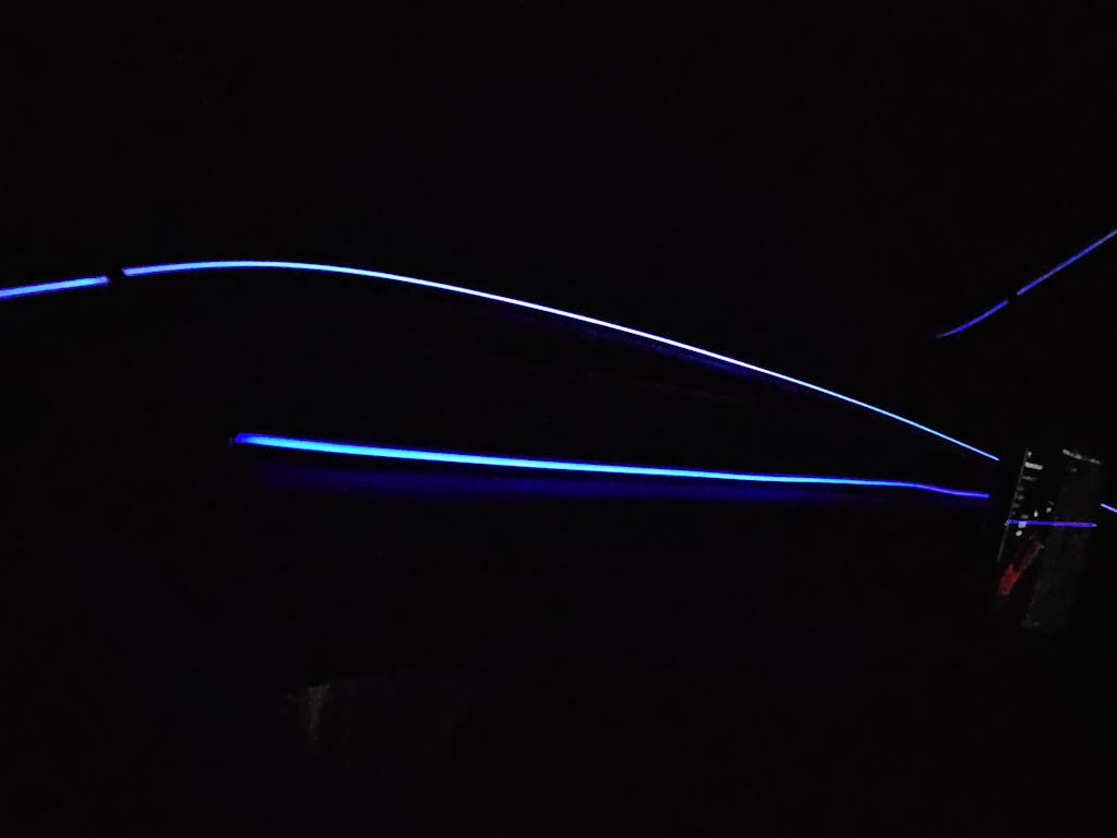 Custom Ambient Neon Lights for 2024+ Tesla Model 3 Highland & 2025 Model Y Juniper | App-Controlled, Multi-Color LED Interior Kit
