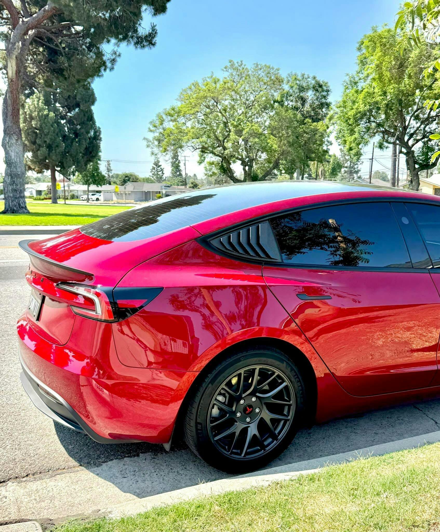 Carbon Fiber Rear Side Louvers for Tesla Model 3 2017–2024+