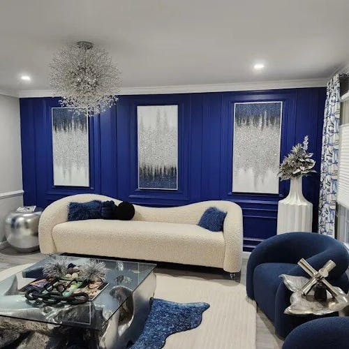 Set of 3 Crushed Glass Art #YMA0302