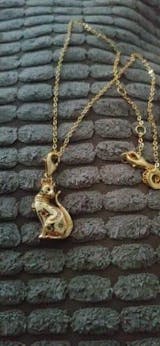 Magic Cat Katzen-Halskette - vergoldet