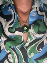 Mystic Bloom - Kette mit Jade-Scheibe