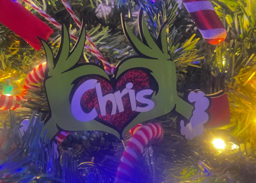 Personalized Grinch Ornament – Customizable Whoville Christmas Decor for Gifts & Tree Trimming