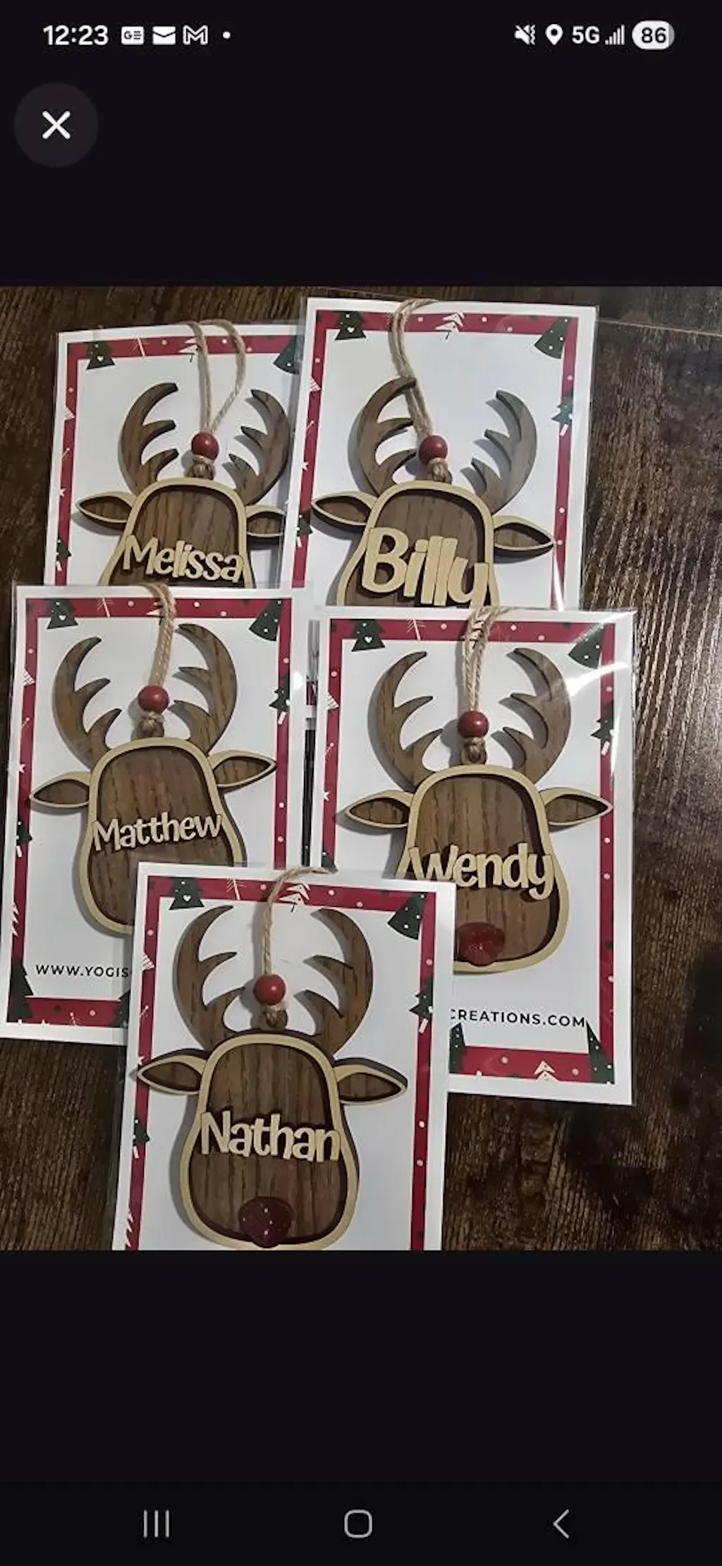 Personalized Reindeer Christmas Ornament | Custom Holiday Decorations for Tree & Gift
