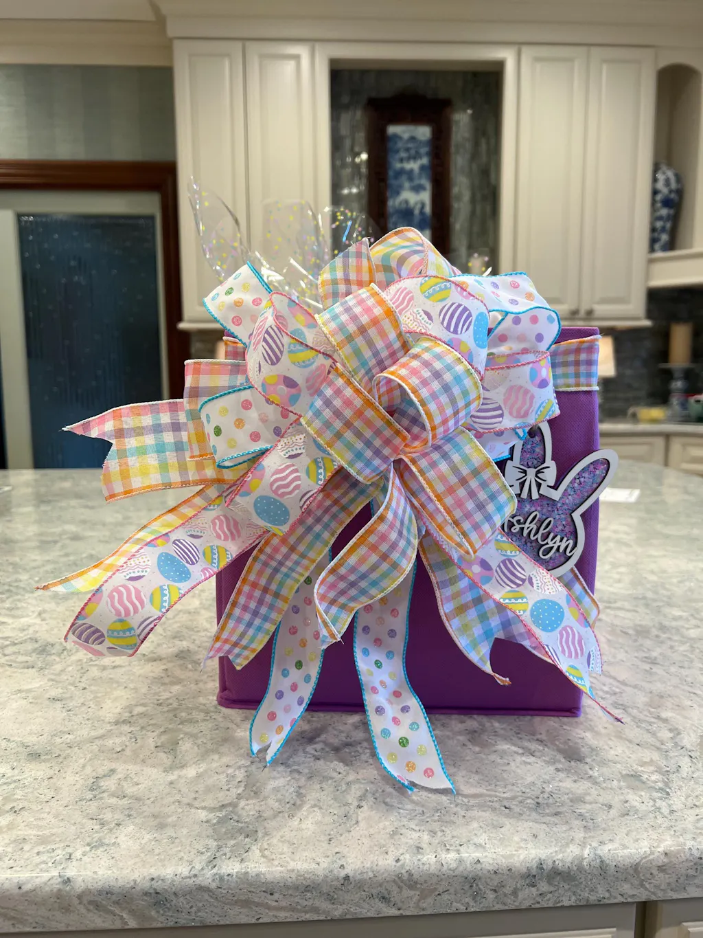 Personalized Easter Basket Tag - Handcrafted Bunny Design for Kids' Baskets, Unique Holiday Gift & Keepsake