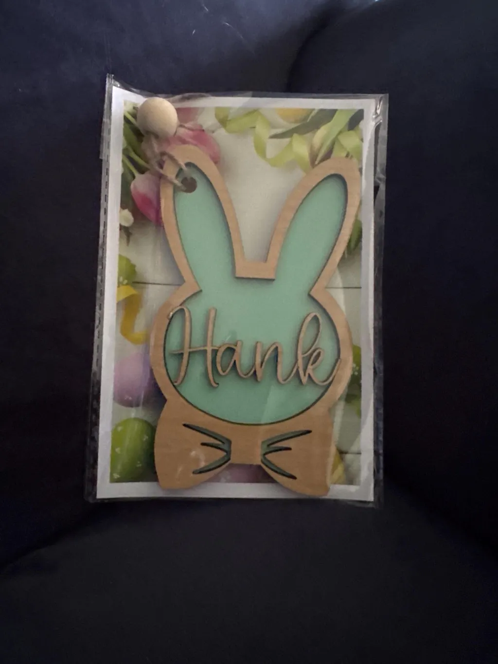 Personalized Easter Basket Tag - Handcrafted Bunny Design for Kids' Baskets, Unique Holiday Gift & Keepsake