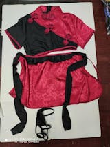 Chinese Vintage Bandeau Set Sheer Mesh Tube Bra and Slit Skirt Costume –  YOMORIO