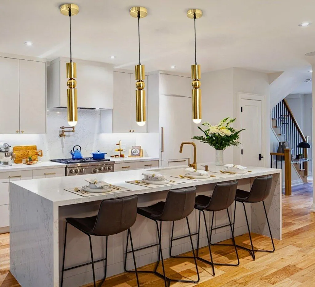 Flick Modern LED Pendant Light for Kitchen Island & Dining Room