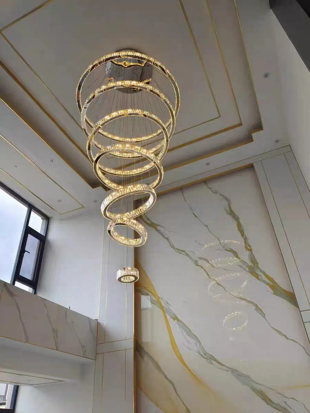 Dreams Crystal Staircase Chandelier for Tall Foyers & Stairwells