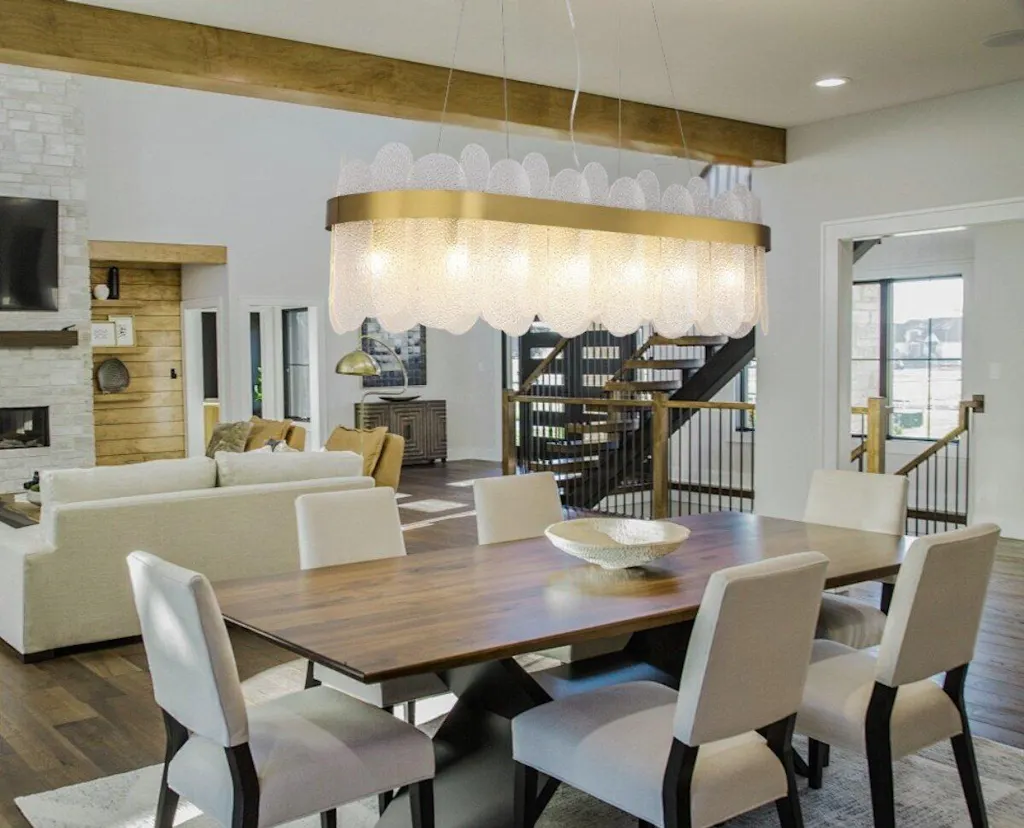 Glacia Modern Smoky Gray Glass Pendant Light for Dining Room & Kitchen