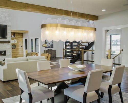 Glacia Modern Smoky Gray Glass Pendant Light for Dining Room & Kitchen