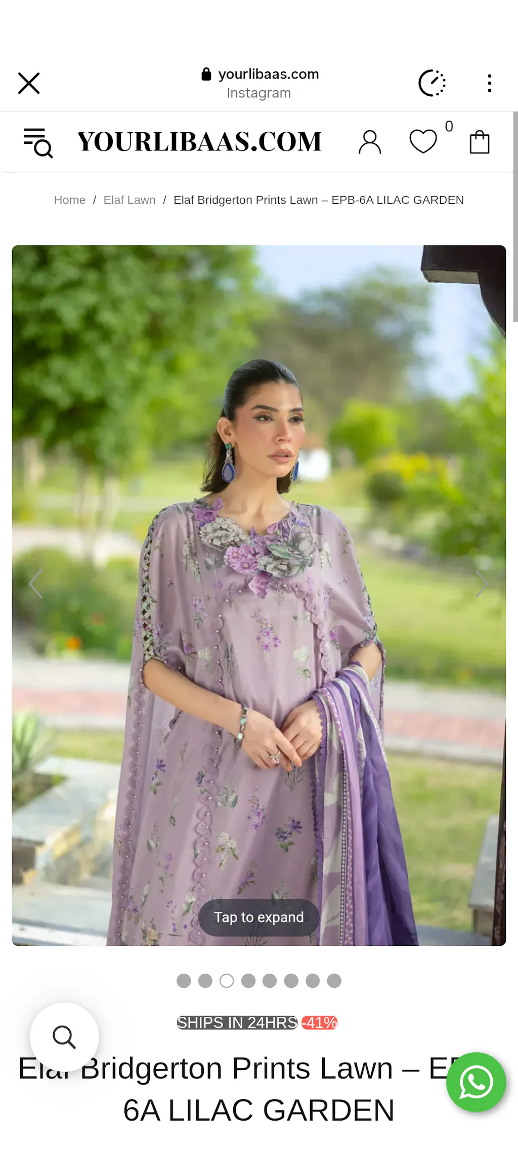 Elaf Bridgerton Prints Lawn – EPB-6A LILAC GARDEN