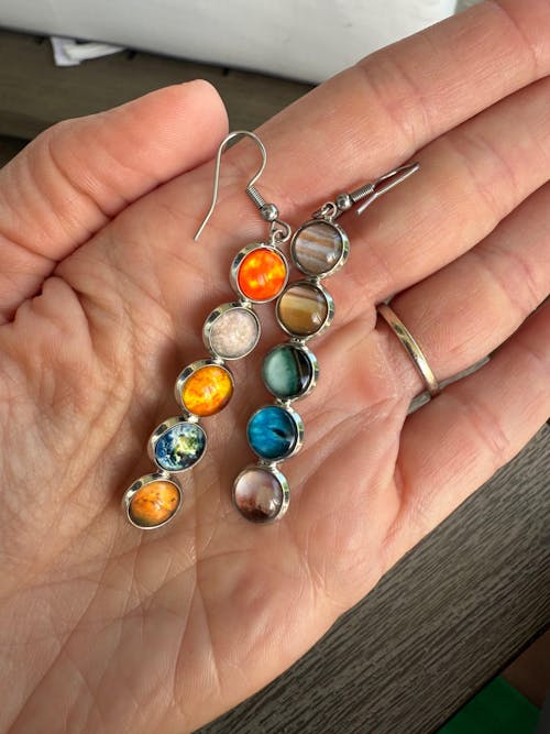 Solar System Mis-Matched Earrings