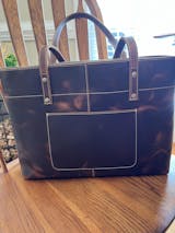 Bronze Morse leather tote bag – Ginger and Brown