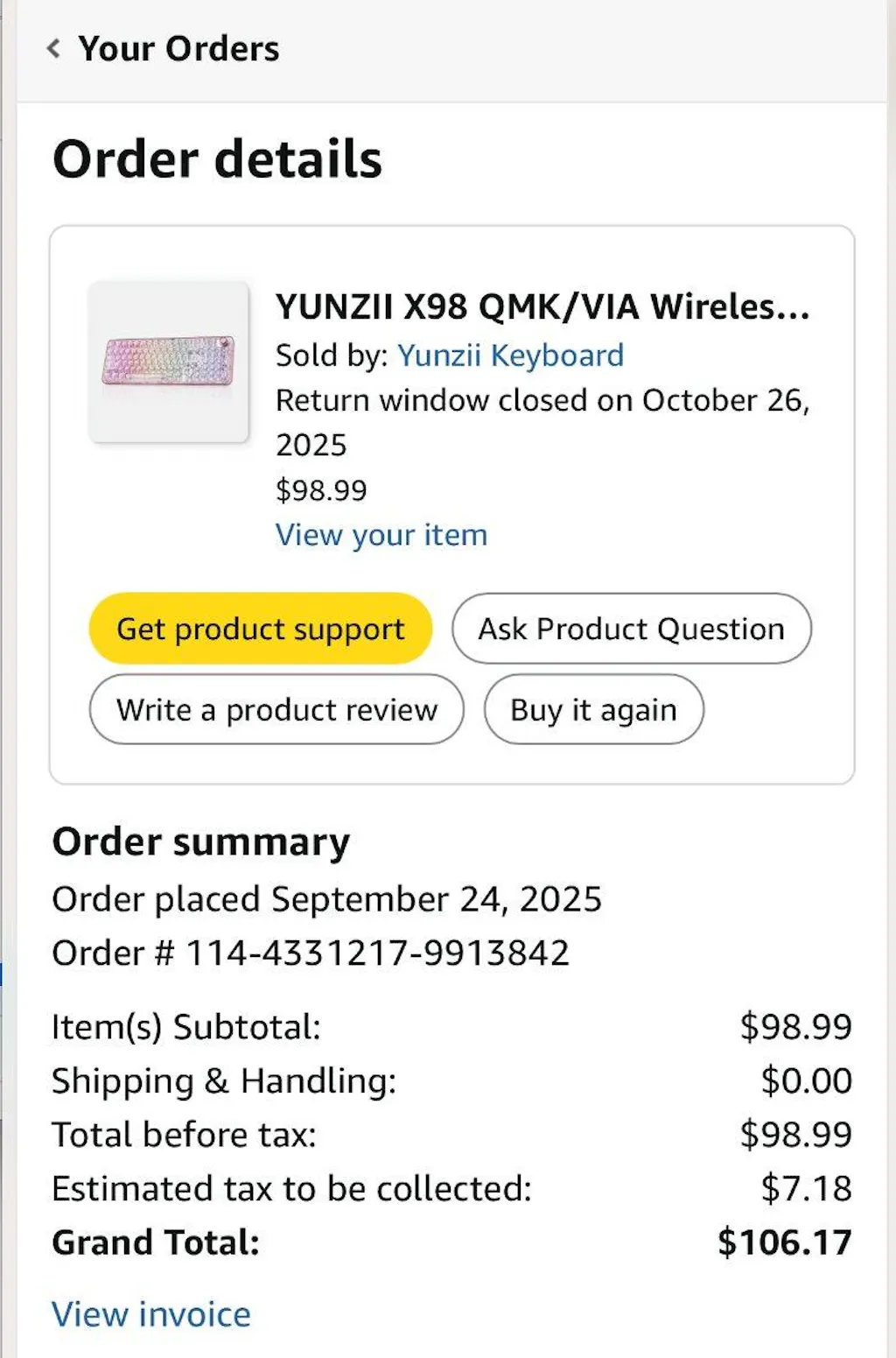 YUNZII X98 Transparent QMK/VIA Mechanical Keyboard