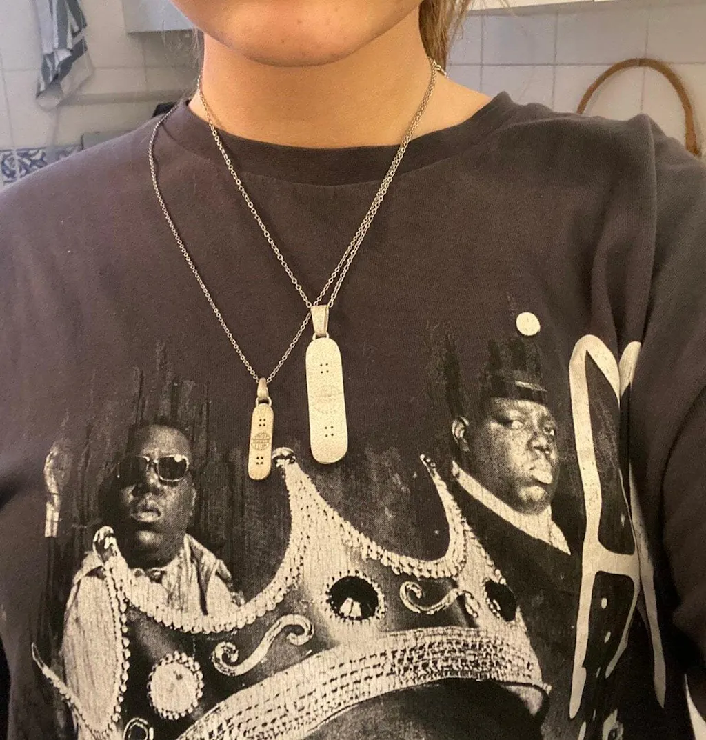 Skateboard Necklace