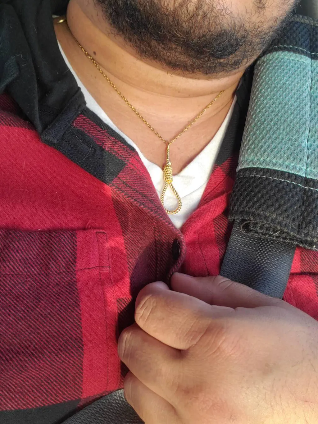 Goth Rope Pendant Necklace