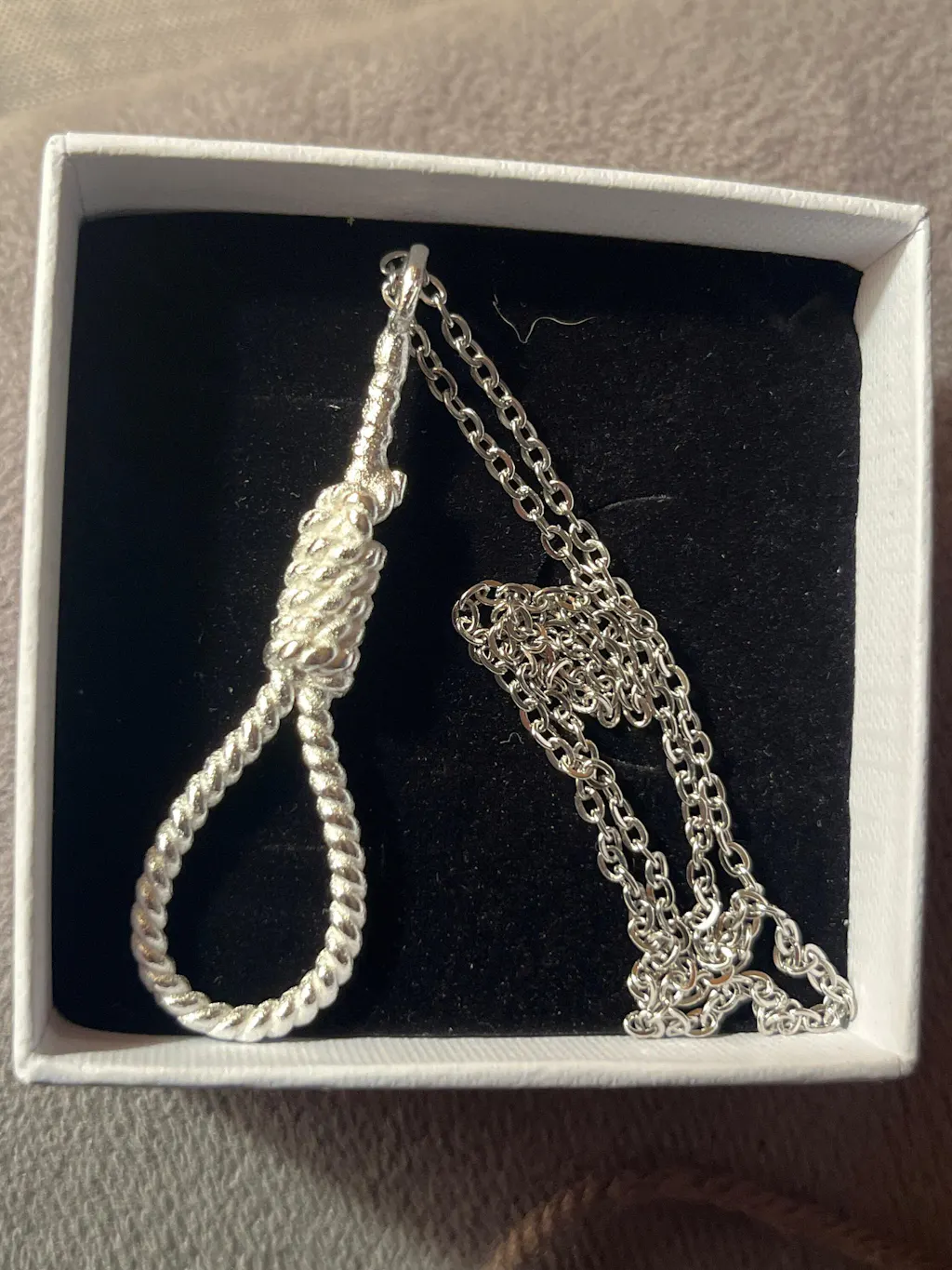 Goth Rope Pendant Necklace