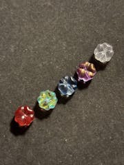 Glass Beads - Colorful Clover Flower