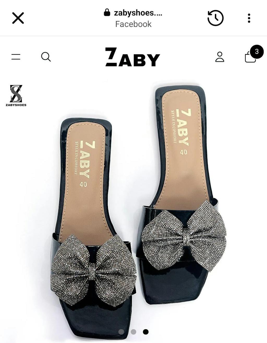 Black Bow Slide Sandal 0015