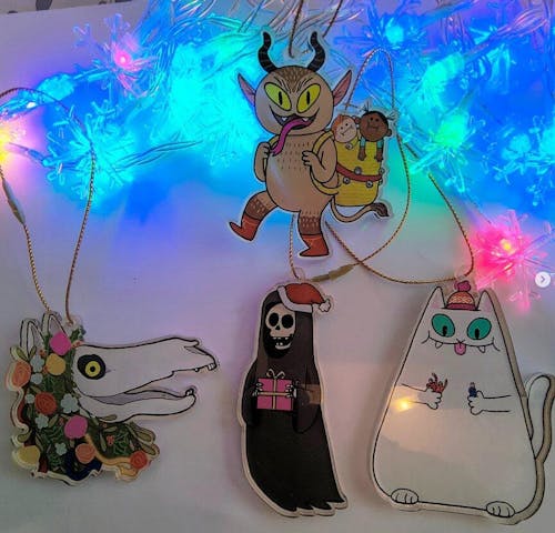 Festive Acrylic Tree Decorations