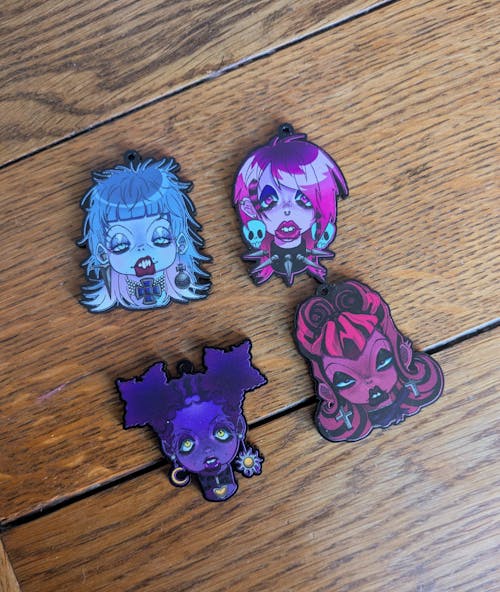 Coloured Acrylic Charms
